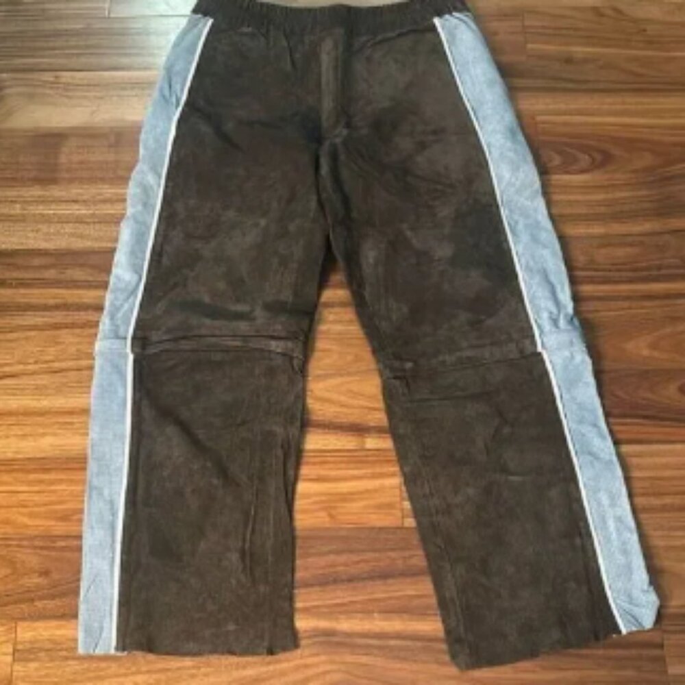 Vintage Wilson's M‎ Julian zip away leather pants breathable pull on pants rare